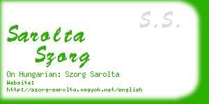 sarolta szorg business card